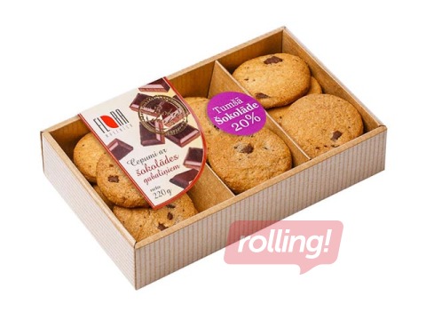 Cepumi smilšu Flora ar šokolādes gabaliņiem, 220 g