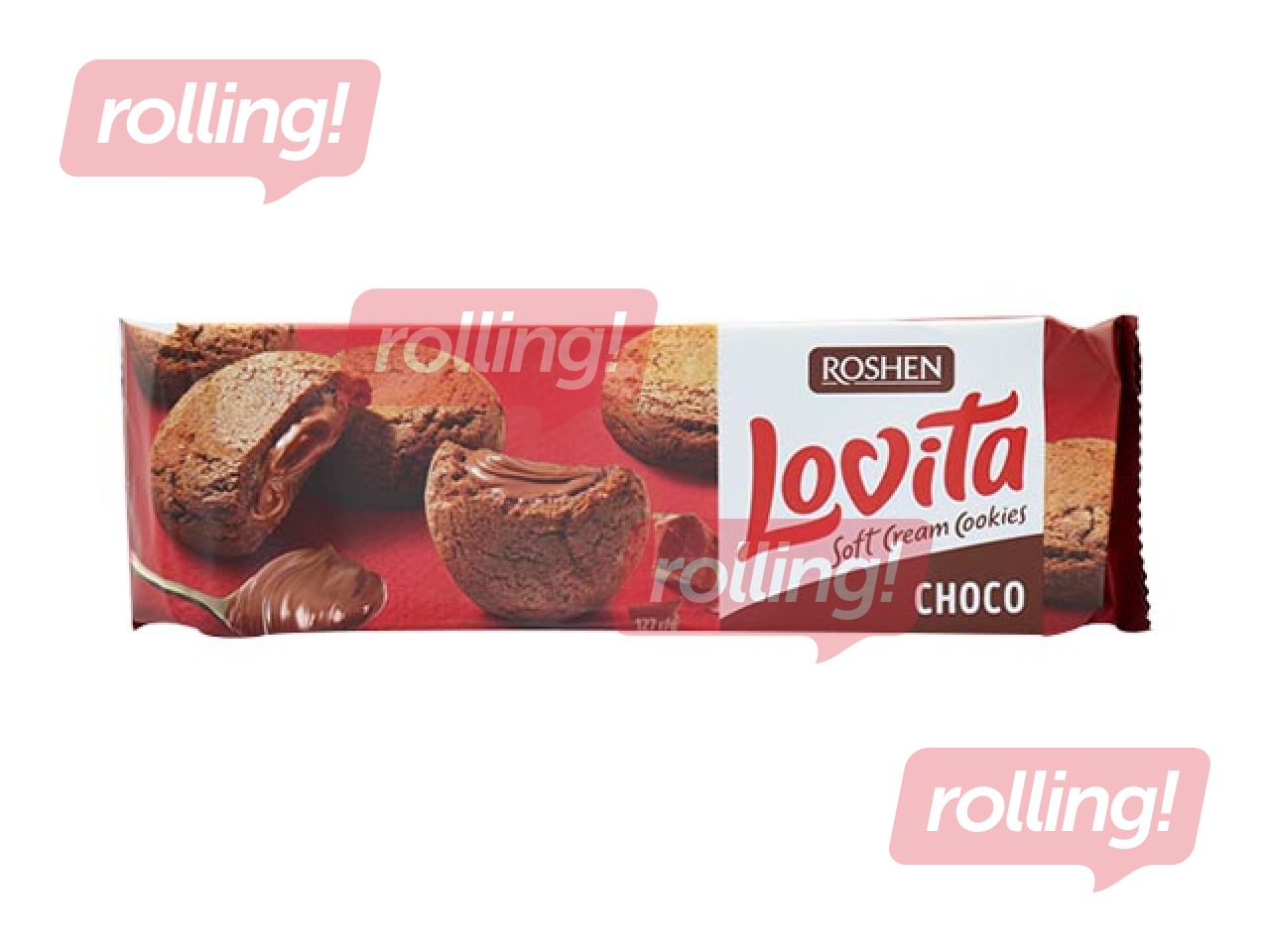 Cepumi Lovita Soft ar kakao krēma pildijumu, Roshen, 127g