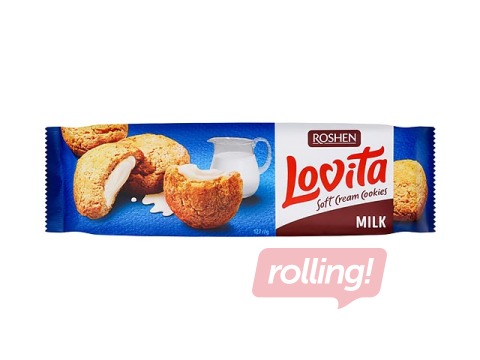 Cepumi Lovita Soft ar piena krēma pildijumu, Roshen, 127g