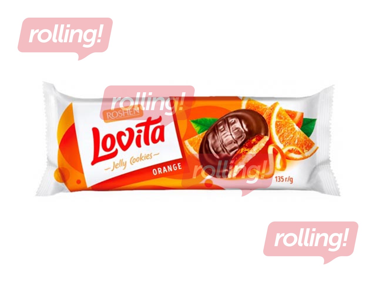 Cepumi Lovita ar apelsīna želeju, Roshen, 135g