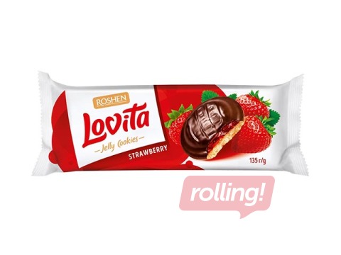 Cepumi Lovita ar zemeņu želeju, Roshen, 135g
