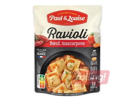 Ravioli ar liellopu gaļu tomātu- maskarpones siera mērcē, Paul&Louise, 300g