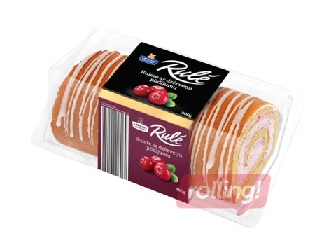 Rulete ar dzērveņu pildījumu, Rulē, 300g
