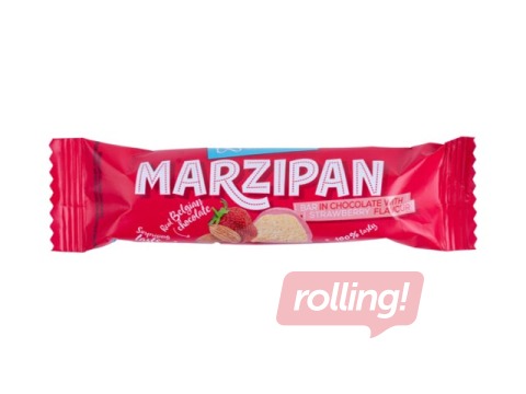 Marcipāna batoniņš šokolādē ar zemeņu garšu, Skrīveru, 40 g