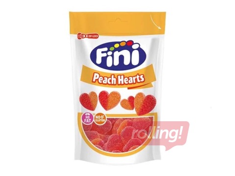 Želejkonfektes Fini, Peach Hearts, 150g