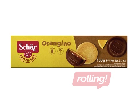 Bezglutēna cepumi ar apelsīnu pildījumu Schär, Orangino, 150g