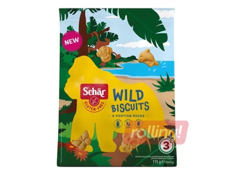 Bezglutēna cepumi Schär, Wild Biscuits, 115g