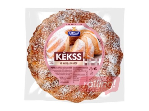Kēkss ar vaniļas garšu, Latvijas maiznieks, 400g