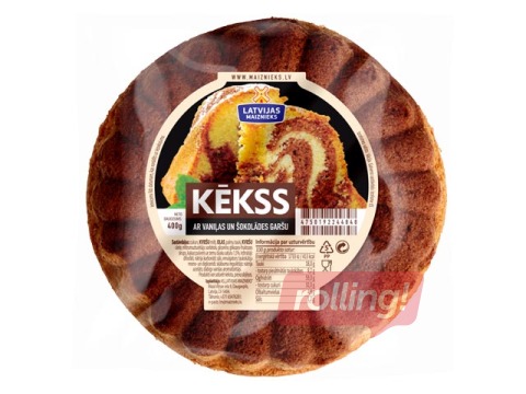 Kēkss ar vaniļas un šokolādes garšu, Latvijas maiznieks, 400g