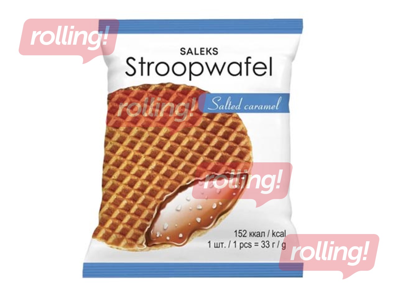Stroopwafel, ar sālītu karameļu pildījumu, 33g