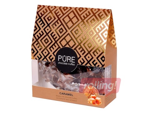 Pure Chocolate šokolādes trifeles ar karameļu pildījumu, 100g