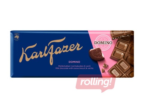 Šokolāde piena ar Domino cepumu garšu Karl Fazer, 195g