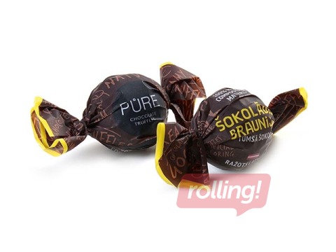 Pure Chocolate Trifeles tumšās šokolādes ar šokolādes braunija krēma pildījumu, 1 kg