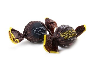 Pure Chocolate Trifeles tumšās šokolādes ar šokolādes braunija krēma pildījumu, 1 kg