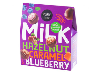 Piena šokolādes trifeles Pure Chocolate ar pildījumiem asorti, 202g