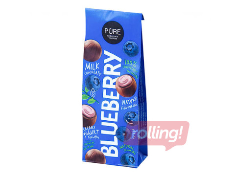 Piena šokolādes trifeles Pure Chocolate ar jogurta krēma pildījumu, 60g