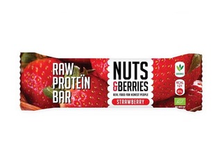 Batoniņš Raw Protein, zemeņu Bio, 30g