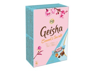 Piena šokolādes konfektes ar karameli un jūras sāli Geisha, 150 g