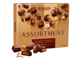 Piena šokolādes konfektes Assortment Elegant, Roshen, 145g