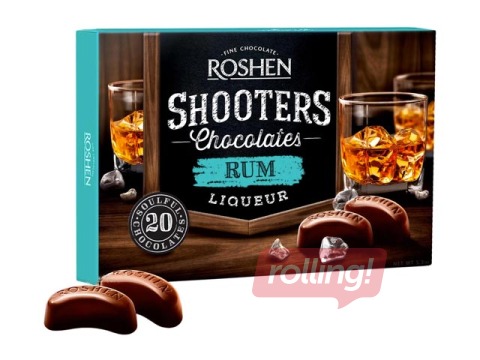 Šokolādes konfektes Shooters ar ruma liķieri, Roshen, 150g