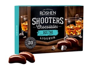 Šokolādes konfektes Shooters ar ruma liķieri, Roshen, 150g