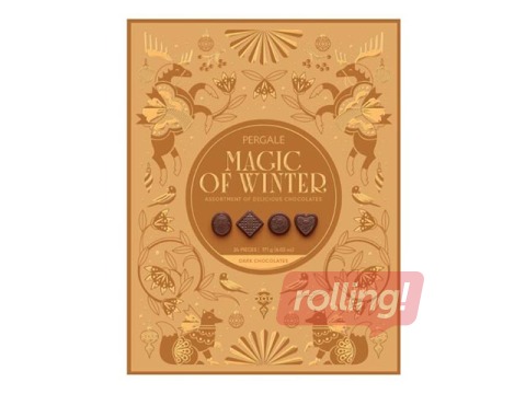 Šokolādes konfekšu izlase ar tumšo šokolādi Magic of Winter, Pergale, 171g