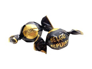 Piena šokolādes trifeles Pure Chocolate ar beļģu cepumu krēma pildījumu, 1 kg