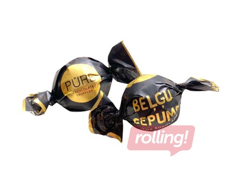 Piena šokolādes trifeles Pure Chocolate ar beļģu cepumu krēma pildījumu, 1 kg
