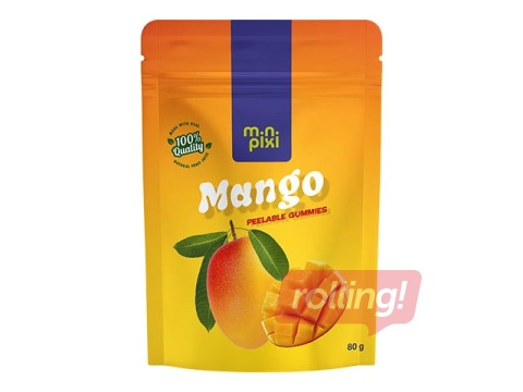 Želejkonfektes MiniPixi, Peelable gummies, ar mango garšu, 80g