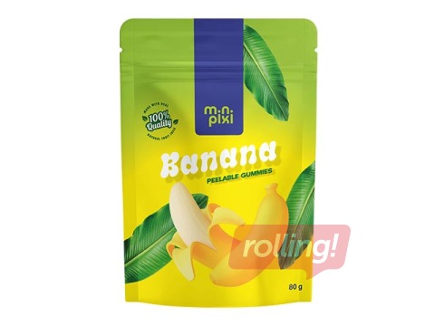 Želejkonfektes MiniPixi, Peelable gummies, ar banānu garšu, 80g