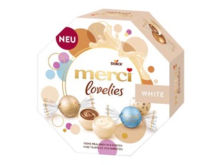 Šokolādes konfekšu izlase Merci, Lovelies, White, 185g