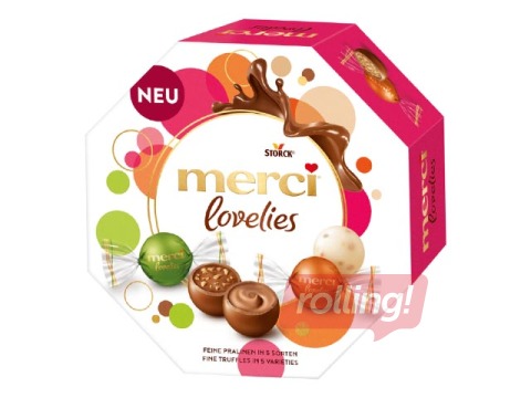 Šokolādes konfekšu izlase Merci, Lovelies, Classic, 185g