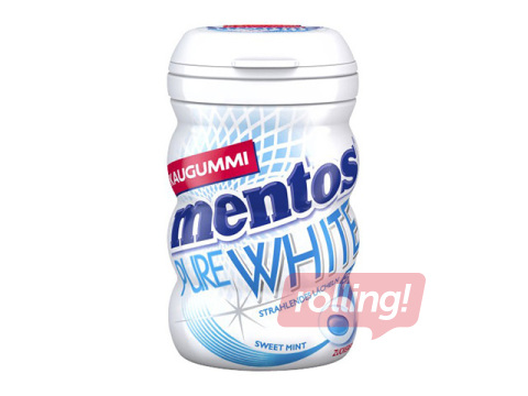 Košļājamā gumija, Mentos, Pure White, ar piparmētru garšu, 70g