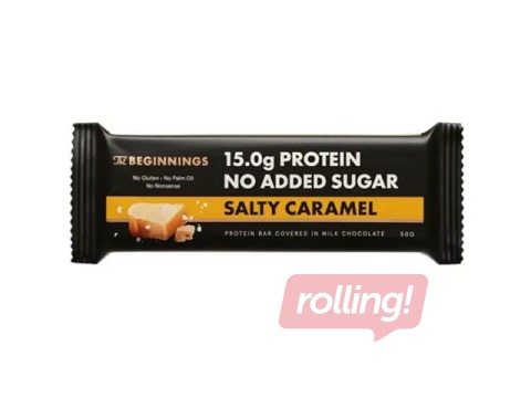 Proteīna batoniņš The Beginnings, ar sāļās karameles garšu, 50g 
