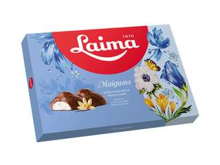 Vaniļas zefīrs Laima, Maigums, tumšajā šokolādē, 185g