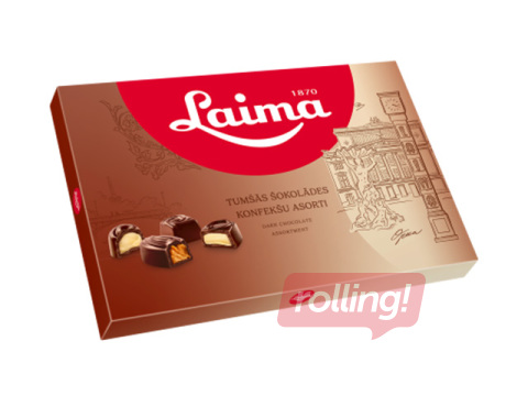 Tumšās šokolādes konfekšu zlase Laima, 215g