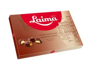 Tumšās šokolādes konfekšu zlase Laima, 215g