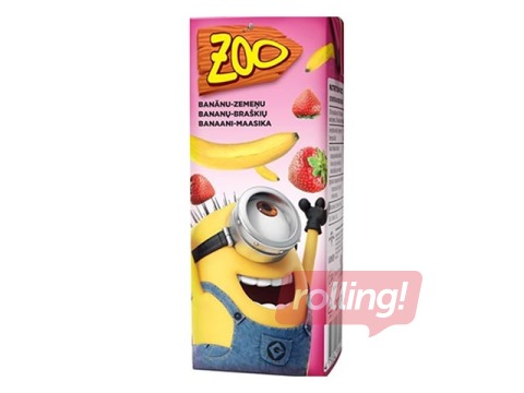 Sulas dzēriens Zoo Minion, banānu-zemeņu, 200ml