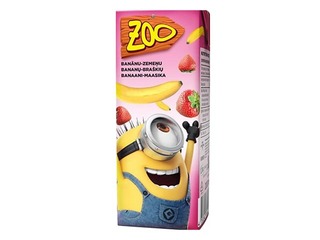 Sulas dzēriens Zoo Minion, banānu-zemeņu, 200ml