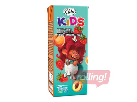 Sulas dzēriens Cido Troļļi persiku-zemeņu, 200ml