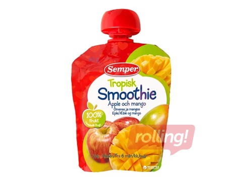 Smūtijs ar āboliem un mango  no 6 mēnešiem, Semper 90g (Minimālais pasūtījums 6 gab.)