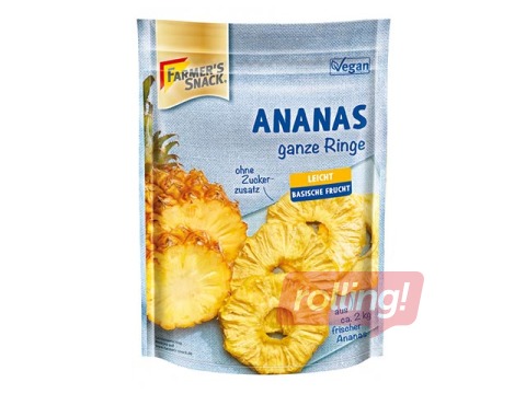 Farmers Snack Žāvētas ananasu ripiņas, 120g