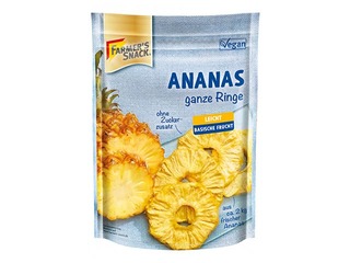 Farmers Snack Žāvētas ananasu ripiņas, 120g