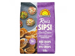 Rudzu sausiņi Linkosuo ar skābā krējuma garšu, 150g 