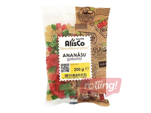 Ananāsi žāvēti AlisCo, asorti,  200g 
