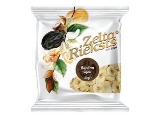 Banānu čipsi Zelta rieksts, 100 g.