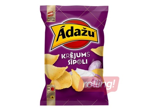Ādažu čipsi Krējums/sīpoli, 130g