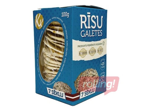 Galetes rīsu ar sēklu maisījumu un jūras sāli, 100g