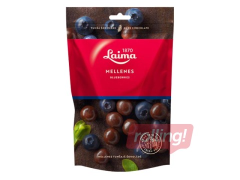 Dražejas ar melleņu garšu tumšajā šokolādē Laima, 140g