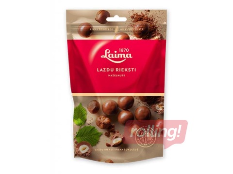 Lazdu rieksti piena šokolādē Laima, 140 g